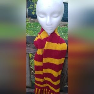 Harry Potter Griffindor house hand knitted scarf